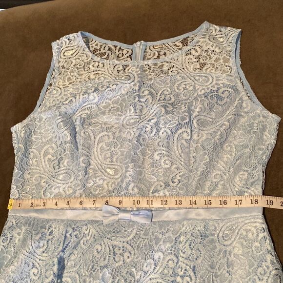 Women’s Blue Floral Lace High Low Cocktail Party Bridesmaid Dress Size XL NEW - Picture 10 of 12